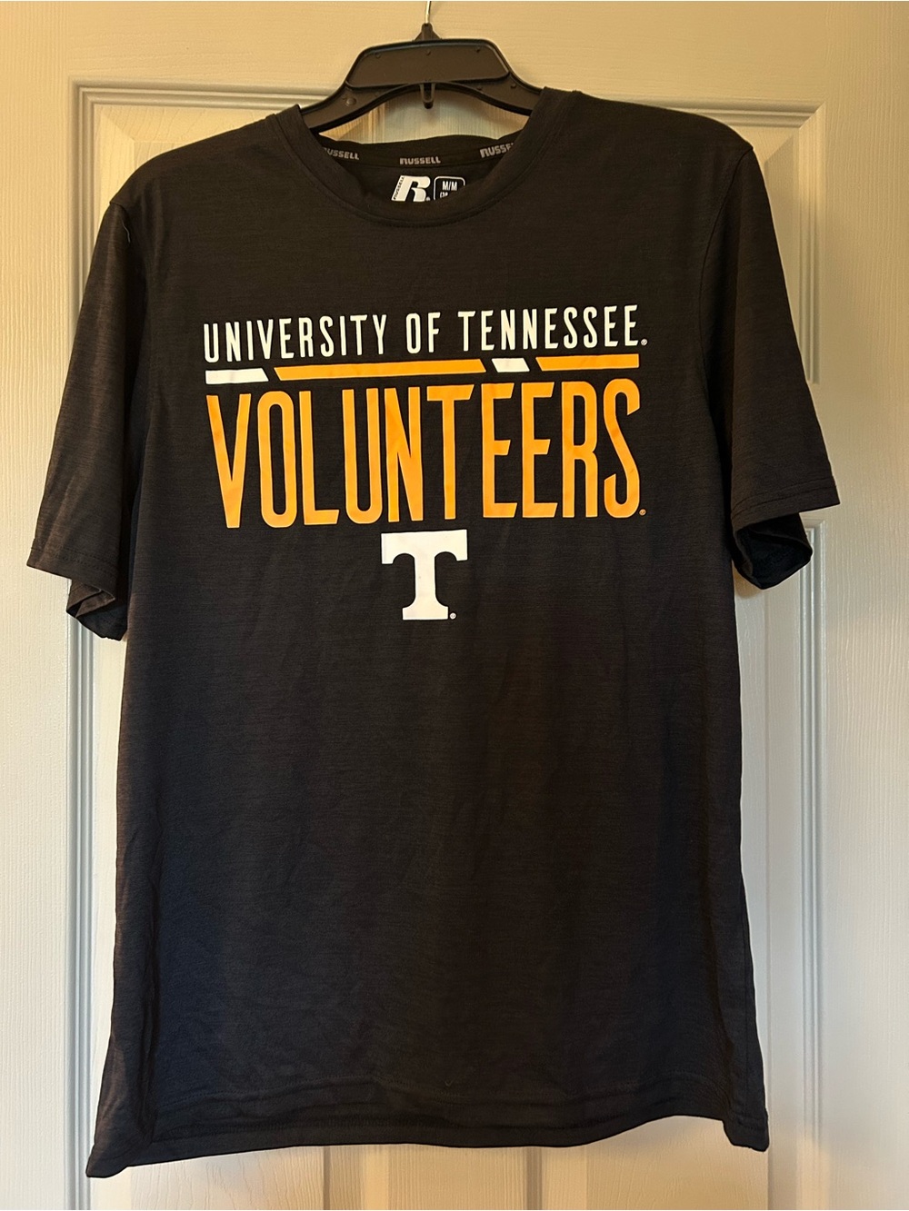 Russell Athletic Black and Orange University of Tennessee Volunteers Tee